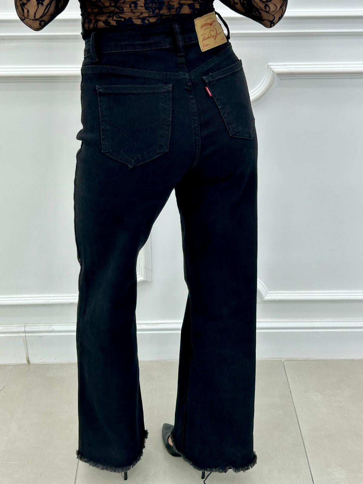 JEANS BLACK FLARED NEW AI26