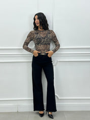 JEANS BLACK FLARED NEW AI26