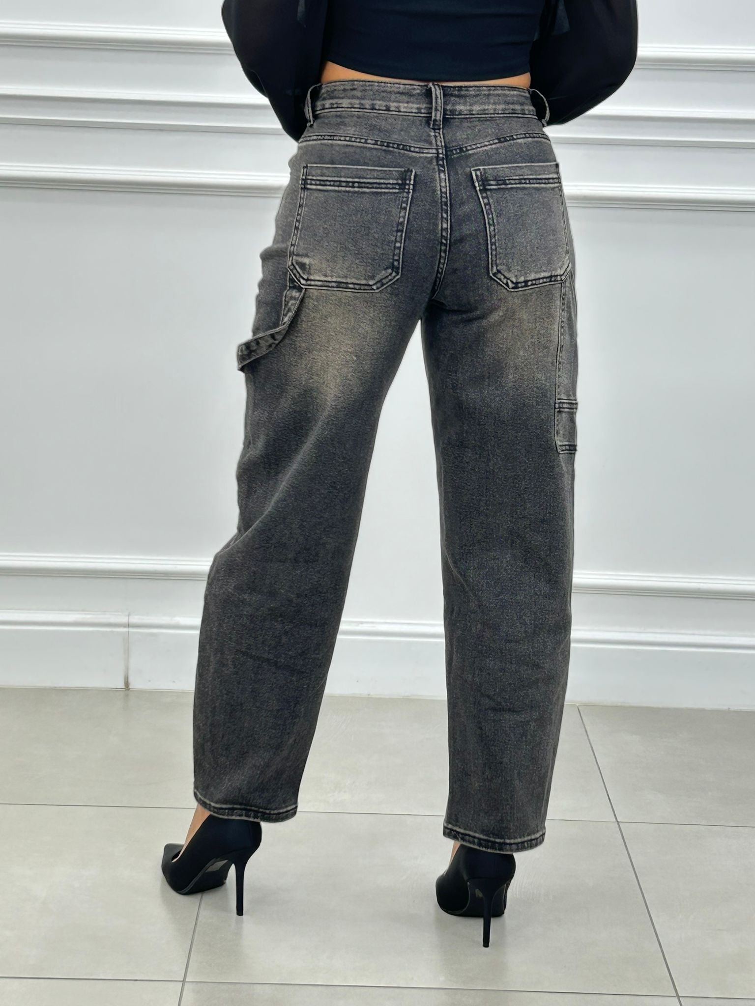 JEANS BLACK WASH NEW AI26