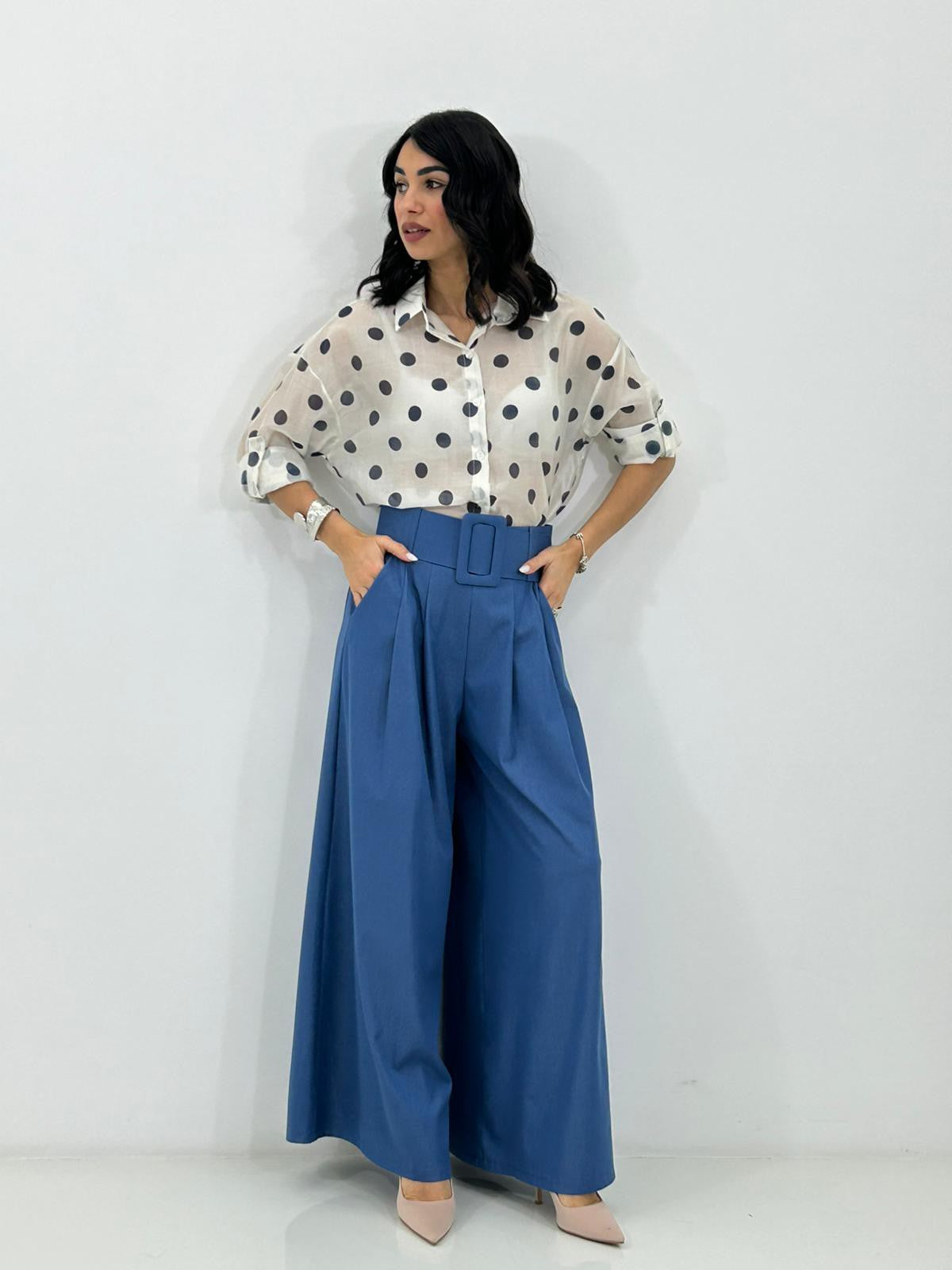 PANTALONE DENIM BELT NEW P/E26