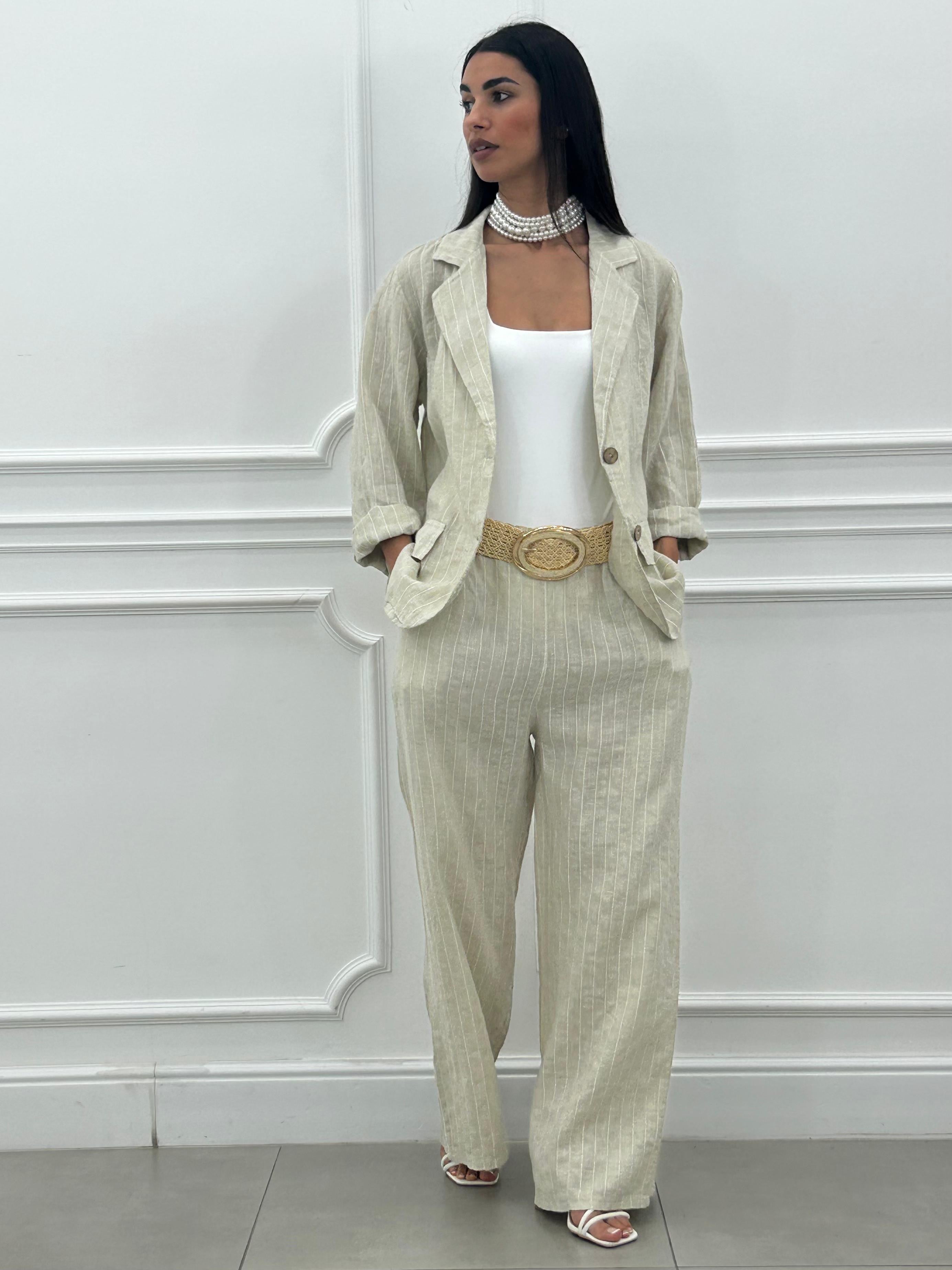 COORDINATO LINEN STRIPE NEW PE/26