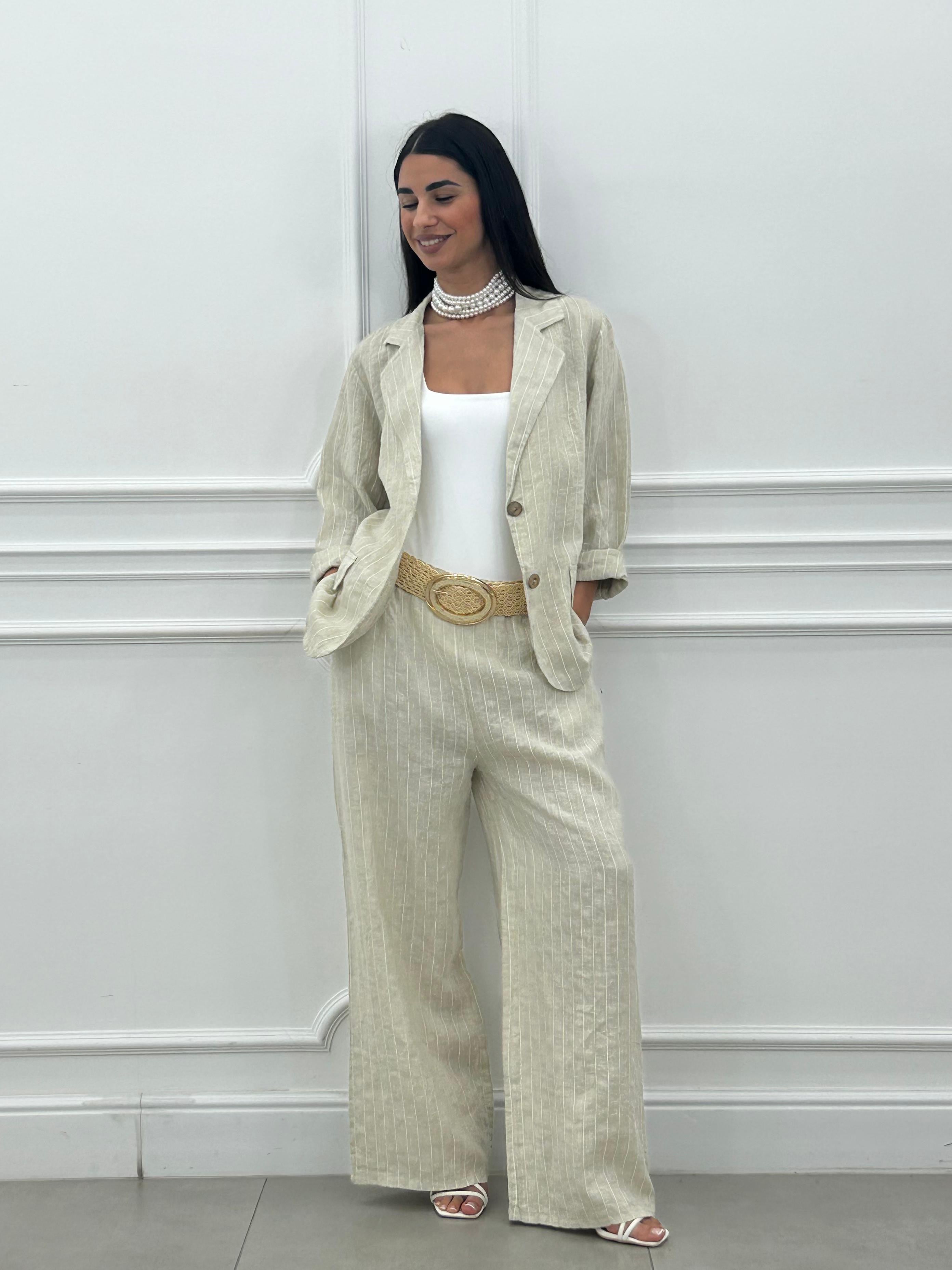 COORDINATO LINEN STRIPE NEW PE/26
