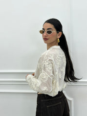 CAMICIA BOHO RICAMATA NEW P/E26