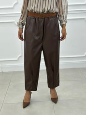 PANTALONE CROPPED IN ECOPELLE NEW AI26