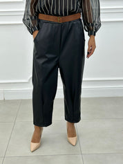 PANTALONE CROPPED IN ECOPELLE NEW AI26