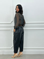PANTALONE CROPPED IN ECOPELLE NEW AI26