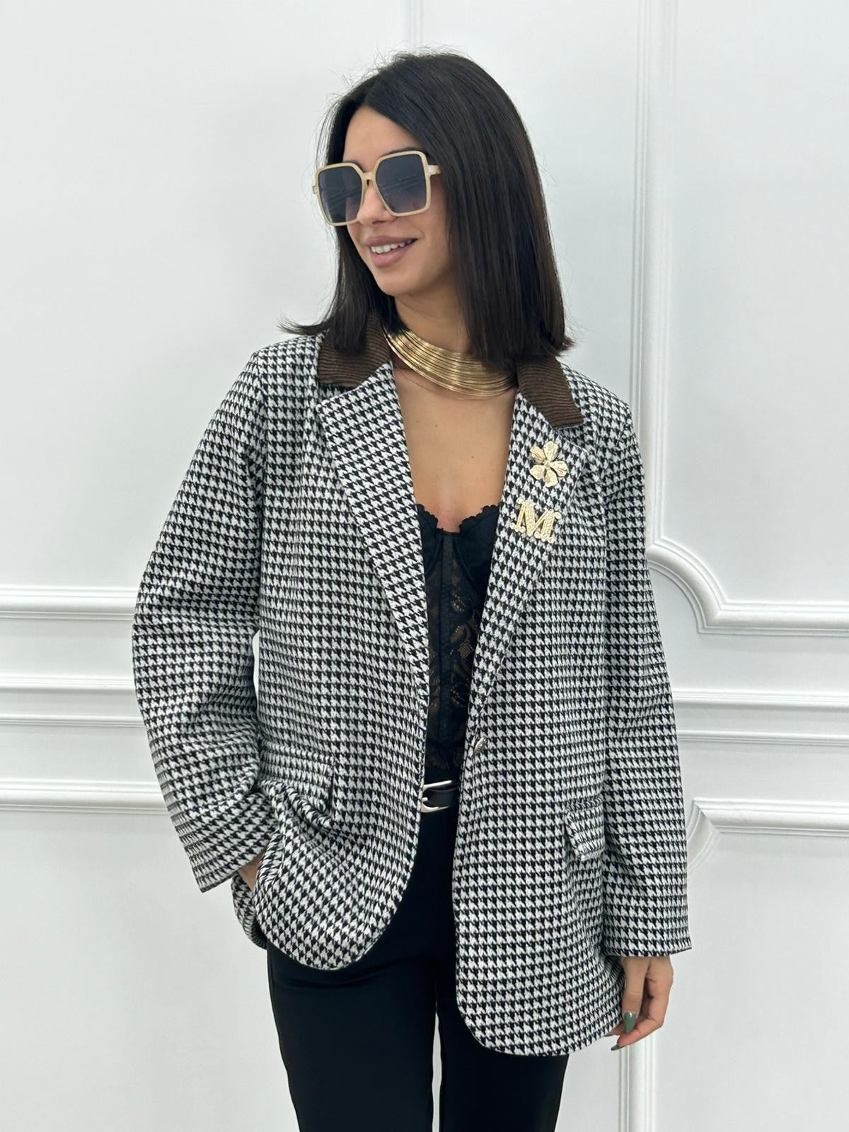 GIACCA PIED DE POUL NEW AI26