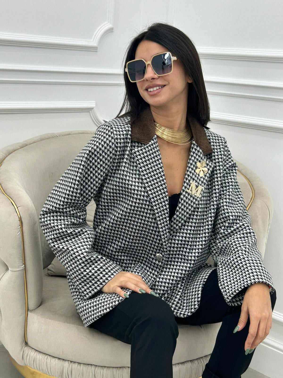 GIACCA PIED DE POUL NEW AI26