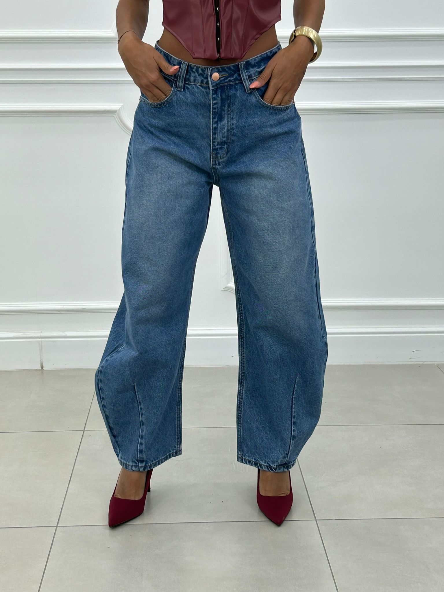 JEANS BALLOON BLUSE NEW AI26