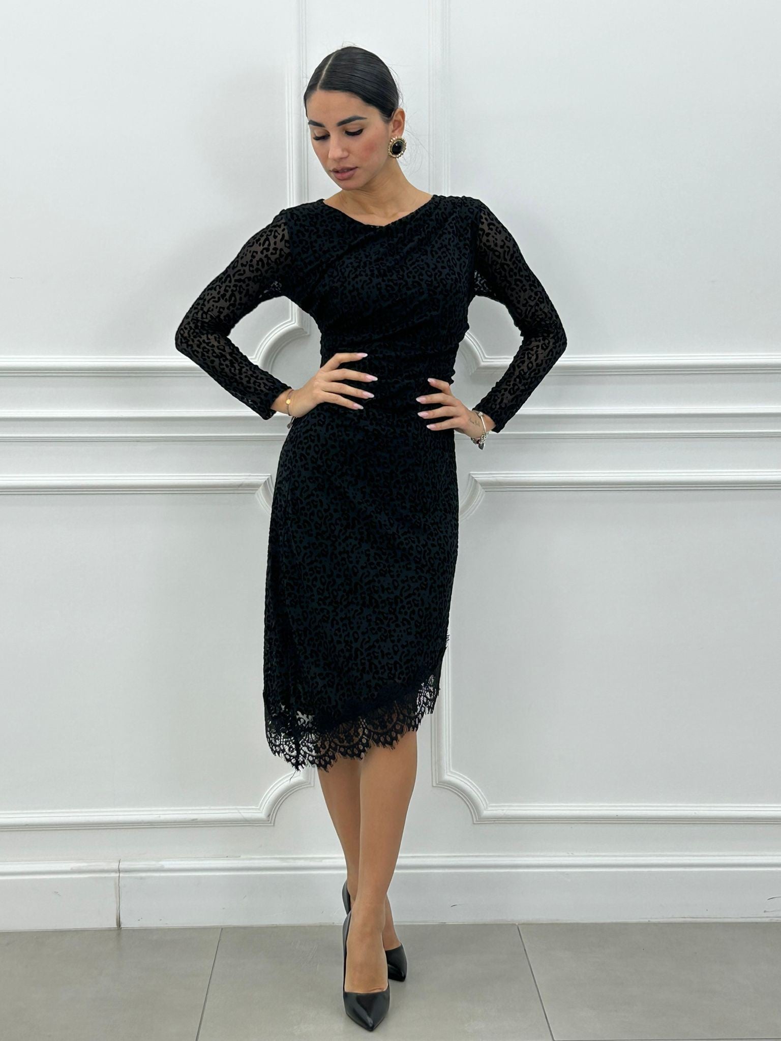 DRESS FLOCCATO-CHIC NEW AI26