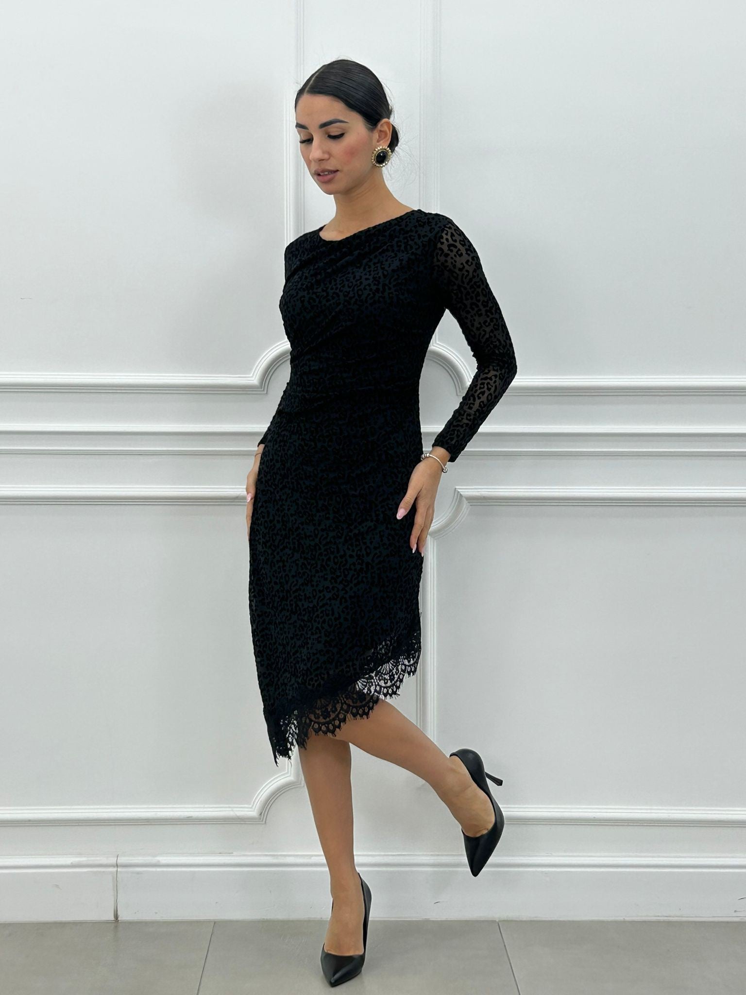 DRESS FLOCCATO-CHIC NEW AI26