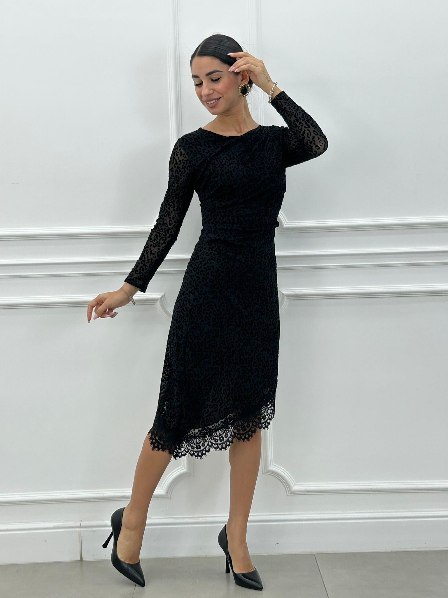 DRESS FLOCCATO-CHIC NEW AI26