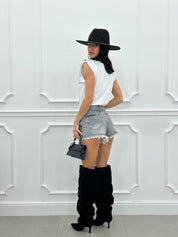 SHORTS DENIM GLITTER NEW PE/26