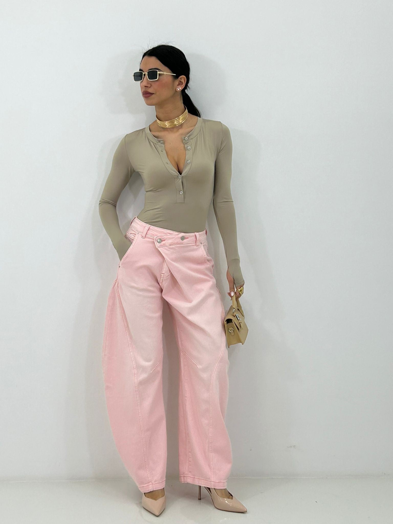 JEANS BUBBLE PINK NEW P/E26
