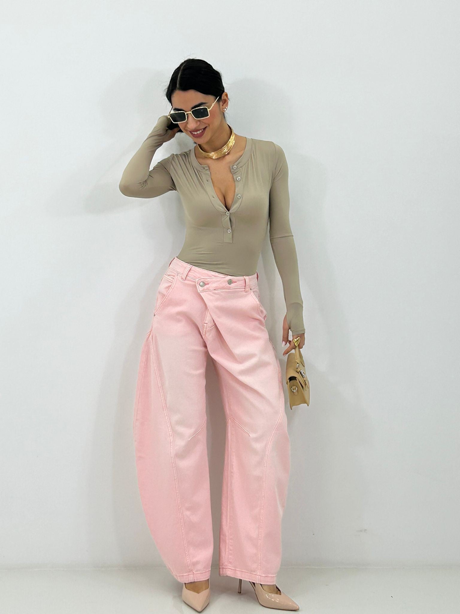JEANS BUBBLE PINK NEW P/E26