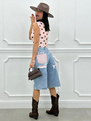 BERMUDA CRYSTAL DENIM NEW PE/26