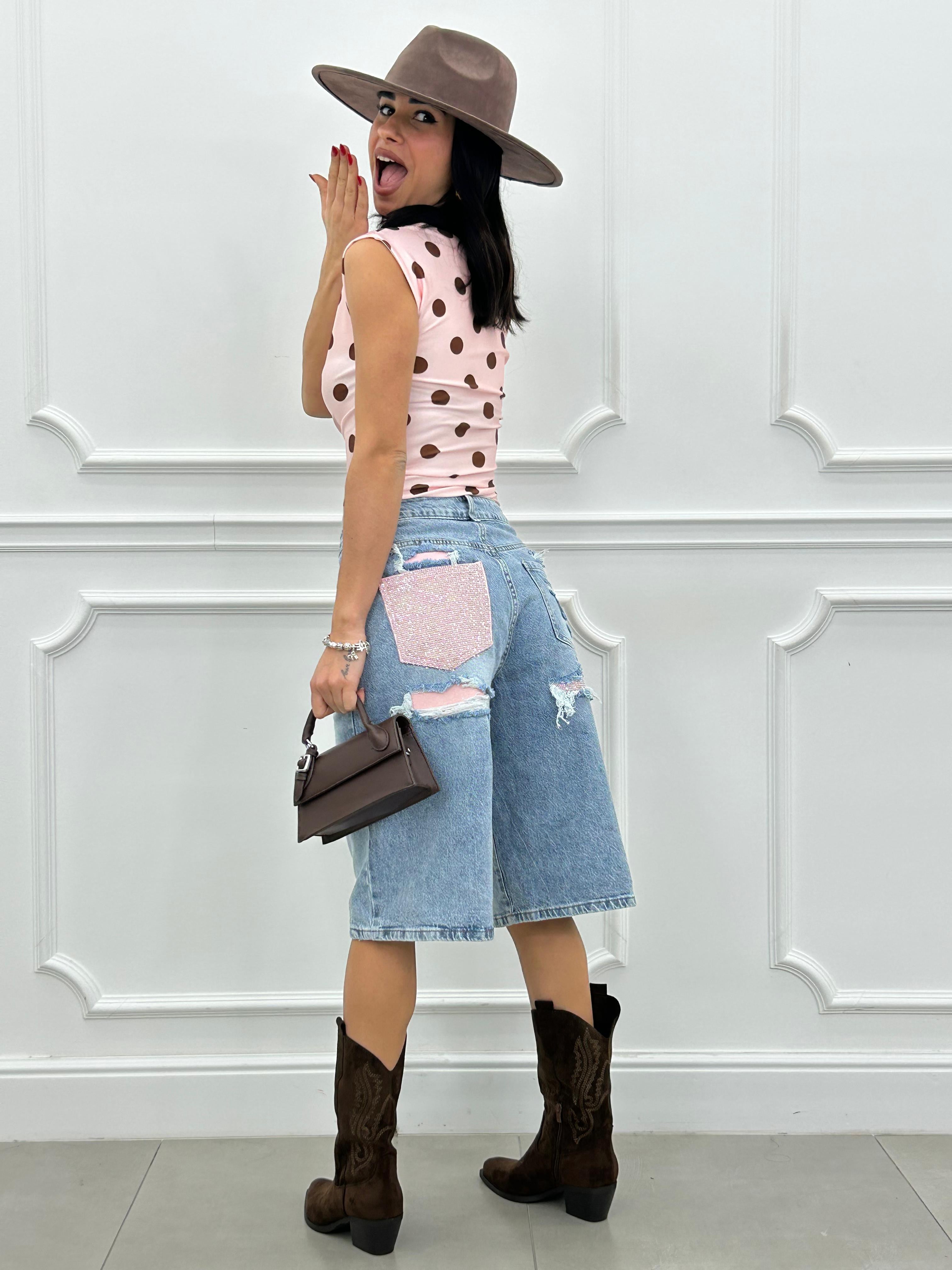 BERMUDA CRYSTAL DENIM NEW PE/26