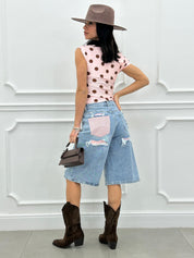 BERMUDA CRYSTAL DENIM NEW PE/26