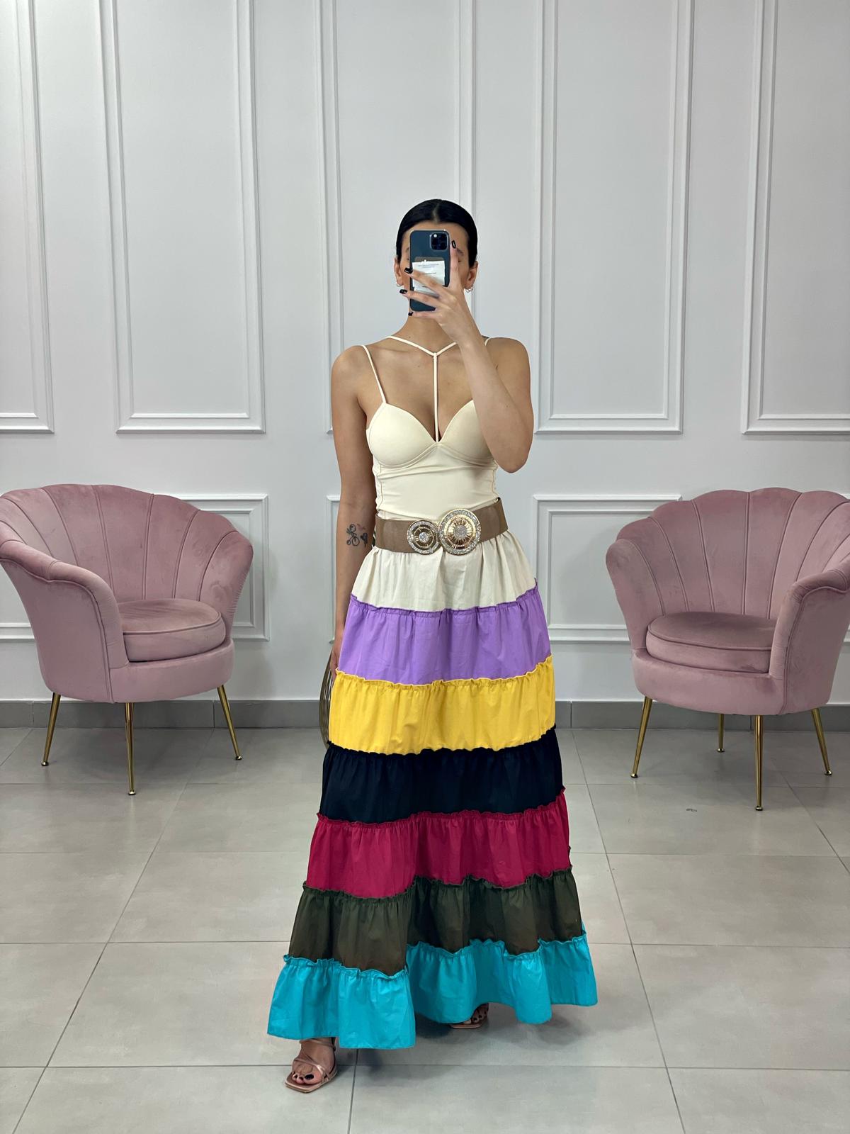 Tulle Gonnellone Con Top Gonnellone Di Tulle Offerta 0747 ABITO IN