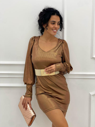 VESTITO TUBINO METALLIZZATO