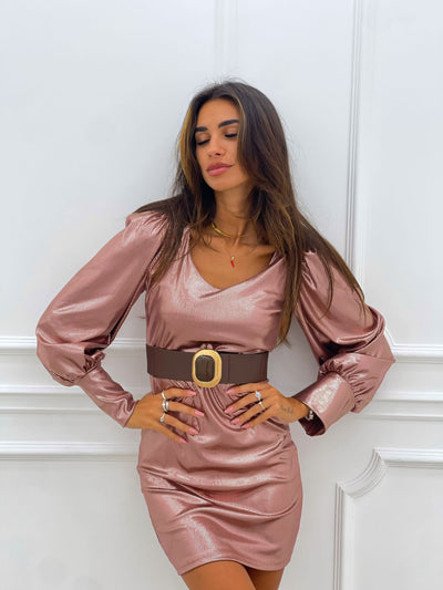 VESTITO TUBINO METALLIZZATO