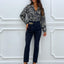 PANTALONE CON PENCES E ACCESSORIO