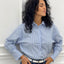 CAMICIA RIGHE CON STRASS