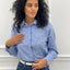 CAMICIA RIGHE CON STRASS