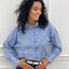 CAMICIA RIGHE CON STRASS