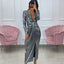 VESTITO EFFETTO METALLIZZATO SCOLLATURA PROFONDA
