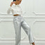 PANTALONE PALAZZO EFFETTO METALLIZZATO