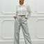 PANTALONE PALAZZO EFFETTO METALLIZZATO