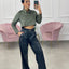 PANTALONE PALAZZO EFFETTO METALLIZZATO