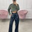 PANTALONE PALAZZO EFFETTO METALLIZZATO