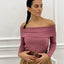 MAGLIA SCOLLO BARCA CON INSERTI IN LUREX