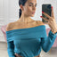 MAGLIA SCOLLO BARCA CON INSERTI IN LUREX
