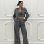 COMPLETO GIACCA CORTA E PANTALONE PALAZZO