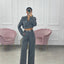 COMPLETO GIACCA CORTA E PANTALONE PALAZZO