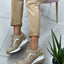 SNEAKERS ECOPELLE E CAMOSCIO CON SUOLA ALTA