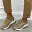 SNEAKERS ECOPELLE E CAMOSCIO CON SUOLA ALTA