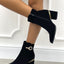 TRONCHETTO TACCO BASSO CON ACCESSORIO IN STRASS