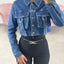 GIUBBINO JEANS CON TASCONI