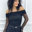 MAGLIA TULLE SCOLLO BARCA