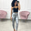 PANTALONE EFFETTO METALLIZZATO