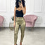 PANTALONE EFFETTO METALLIZZATO