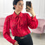 CAMICIA PIZZO MACRAME' CON FIOCCO