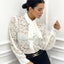 CAMICIA PIZZO MACRAME' CON FIOCCO