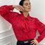 CAMICIA PIZZO MACRAME' CON FIOCCO