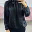 BLUSA IN RASO CON FIOCCO