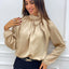 BLUSA IN RASO CON FIOCCO